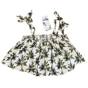 Show Me Your Mumu Poppy Swing Crop Top Palm Tree Print OS